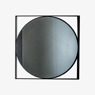 Barker and Stonehouse Sovet Italia Visual Geometric Mirror, Black | Barker & Stonehouse