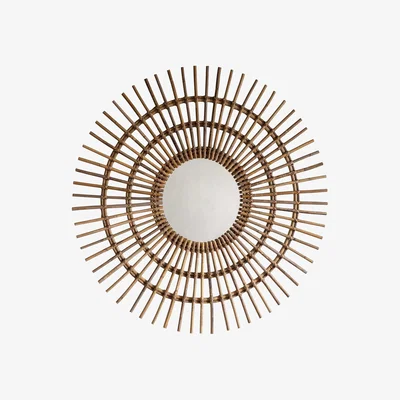 Barker and Stonehouse Round Bamboo Mirror | Barker & Stonehouse