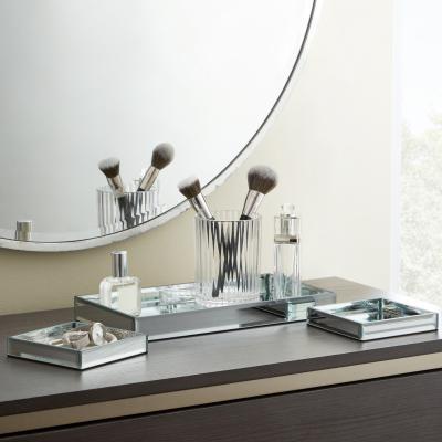 Dunelm Set of 3 Mirror Trays Silver