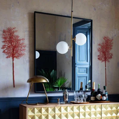 Graham & Green Black Rectangular Mirror
