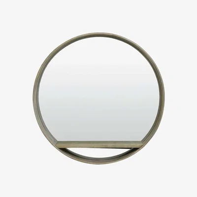 Graham & Green Aya Round Wooden Mirror