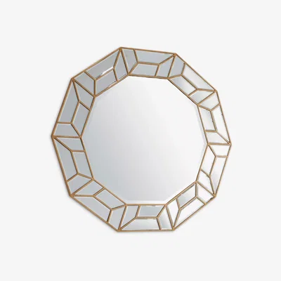 John Lewis Celeste Round Mirror, 100cm, Gold