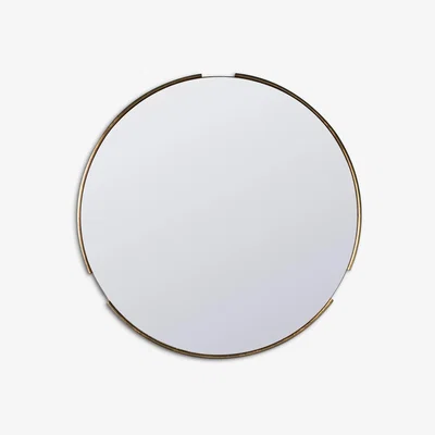 John Lewis Fitzroy Round Wood Frame Mirror, 80cm