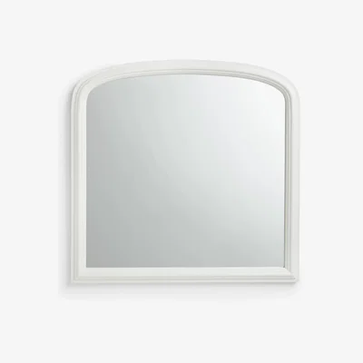 John Lewis Croft Collection Overmantel Mirror, 90 x 92cm, FSC-Certified (Paulownia Wood), Cream