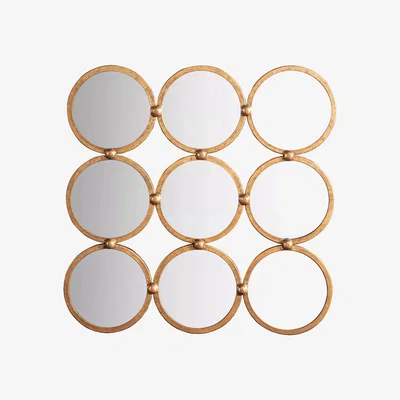 John Lewis Marlene Mirror, 69 x 69cm, Antique Gold Leaf