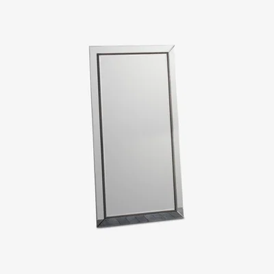 John Lewis Regent Rectangular Beaded Glass Frame Leaner Mirror, 166 x 80cm, Clear