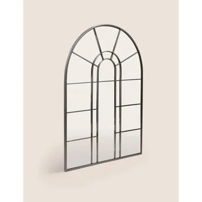 Marks & Spencer M&S Unisex Arch Window Mirror - Black Mix, White,Black Mix