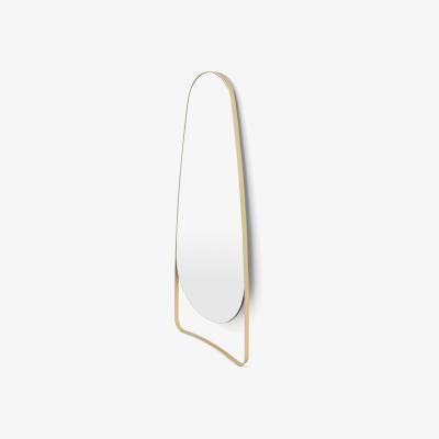 Made.com Adria Pebble Shape Leaner Mirror, Brushed Brass