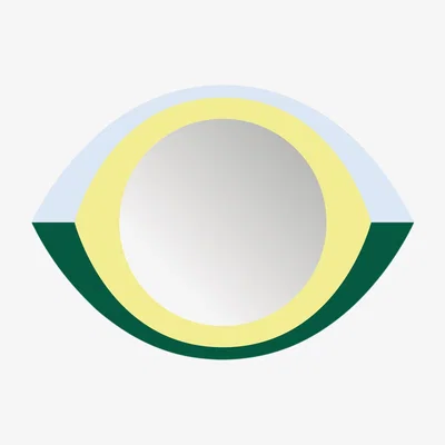 Made in Design The Eye Mirror - 48 x 35 cm by Domestic Multicoloured