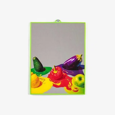 Made in Design Toiletpaper Mirror - / Vegetables-  Small H 23 cm by Seletti Multicoloured