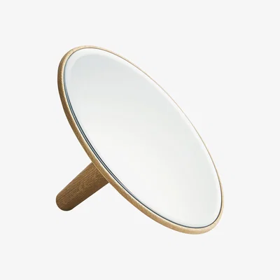 Made in Design Barb Large Mirror - Ø 26 cm - Wood by Woud Natural wood