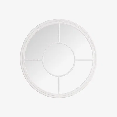 Oak&More Olaf Grey Round Window Mirror