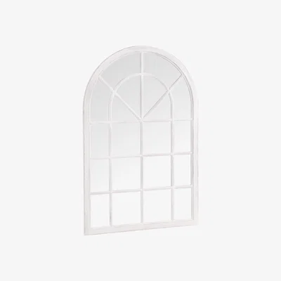 Oak&More Merida White Small Arched Window Mirror