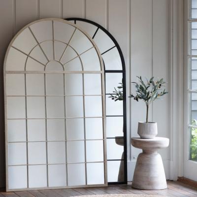 Olivia's Gallery Direct Hemsworth Window Pain Mirror Leaner Mirror Black