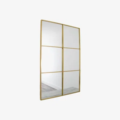 Olivia's Native Home Manhattan Window Pane Mirror Gold