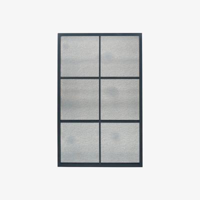 Pagazzi Matt Black 6 Pane Mirror