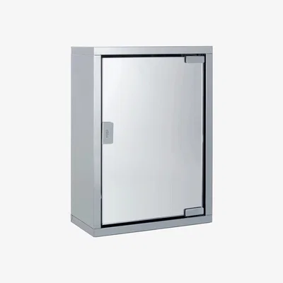 The Range Stainless Steel Bathroom Mirror Cabinet - Silver