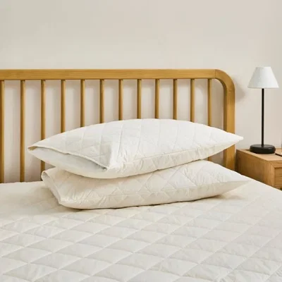 Dunelm Fogarty Unbleached Wool Pillow Protector Pair