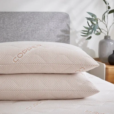 Dunelm Fogarty Set of 2 Copper Infused Pillow Protector Pair