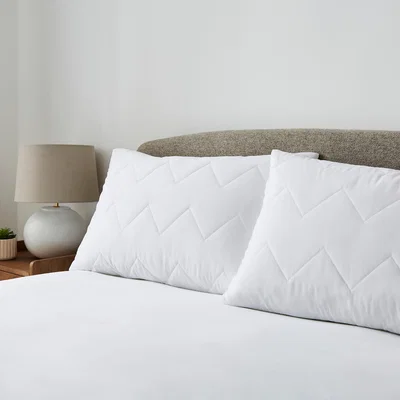Dunelm Fogarty Temperature Balance Pillow Protector Pair White
