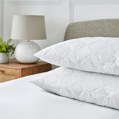 Dunelm Soft and Snug Anti-allergy Pillow Protector Pair White