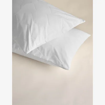 Marks & Spencer M&S 2 Pack Cotton Pillow Protectors - White, White