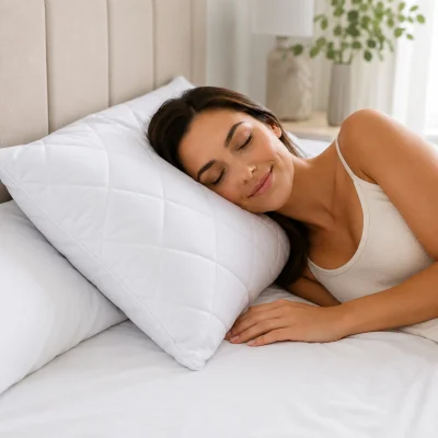 The Range Supersoft Quilted Pillow Protector - White