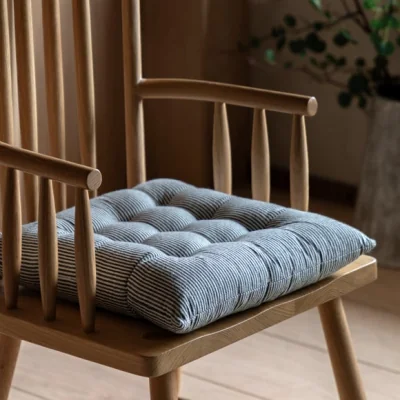 Dunelm Cedar & Sage Harrington Woven Stripe Seat Pad