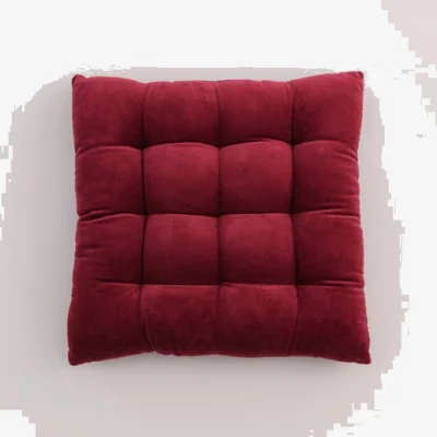 Dunelm Clara Velvet Seat Pad Merlot