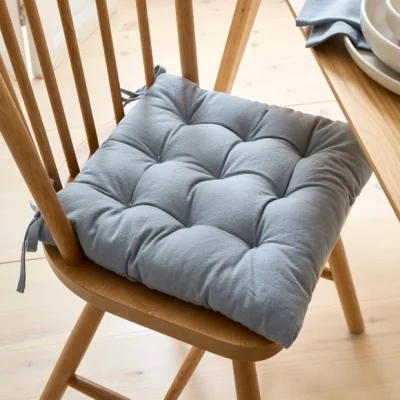 Dunelm Esme Washed Cotton Square Seat Pad