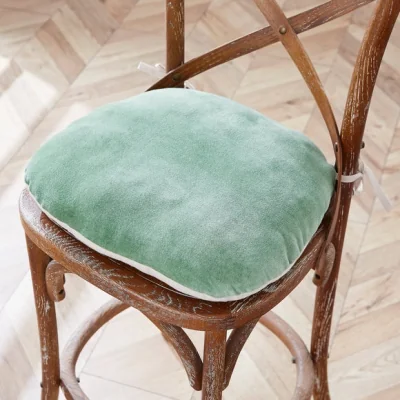 Dunelm Emmie Yew Green Seat Pad Green
