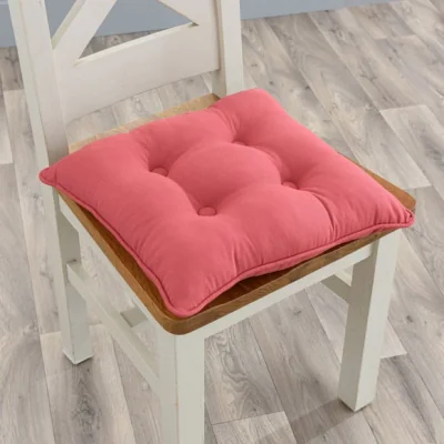 Dunelm Isabelle Seat Pad Rhubarb