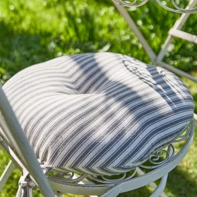Dunelm Set of 2 Outdoor Round Striped Seat Pads