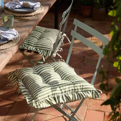 Dunelm Millie Ruffle Set of 2 Seat Pads