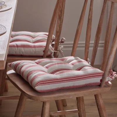 Dunelm Set of 2 Baker's Stripe Seat Pads