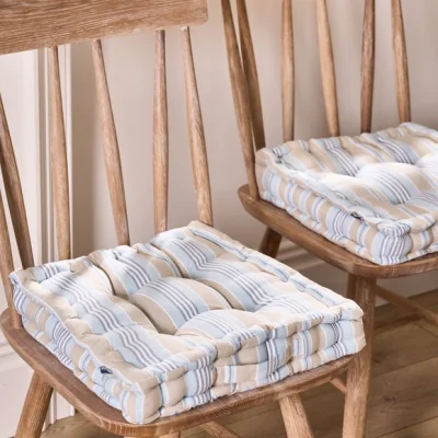Dunelm Set of 2 Oxford Stripe Box Seat Pads