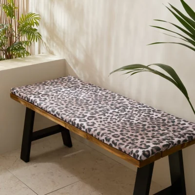 Dunelm Leopard Print Water Resistant Bench Pad