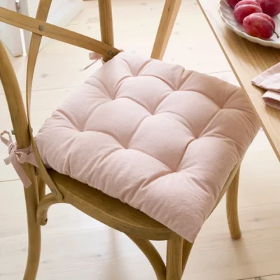 Dunelm Esme Washed Cotton Square Seat Pad
