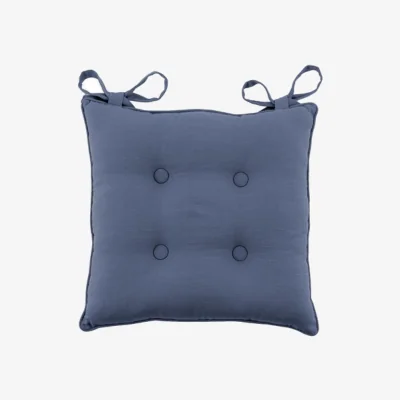 Dunelm Isabelle Seat Pad Folkstone Blue