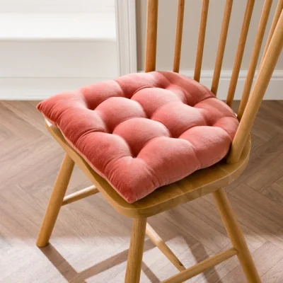 Dunelm Clara Round Back Velvet Seat Pad