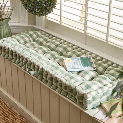 Dunelm Gingham Box Bench Pad