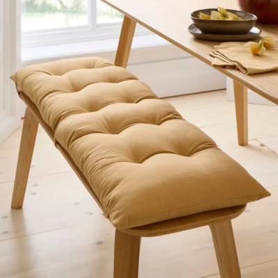 Dunelm Esme Washed Cotton Bench Pad
