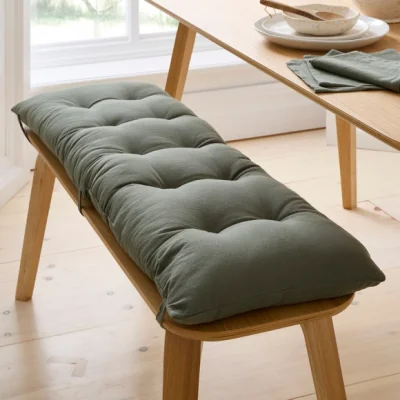 Dunelm Esme Washed Cotton Bench Pad