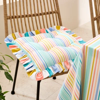 Dunelm Multicolour Stripe Seat Pad
