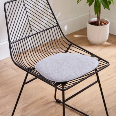 Dunelm Elements Pebble Seat Pad Grey