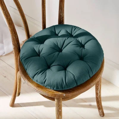 Dunelm Bistro Cotton Seat Pad Bottle Green