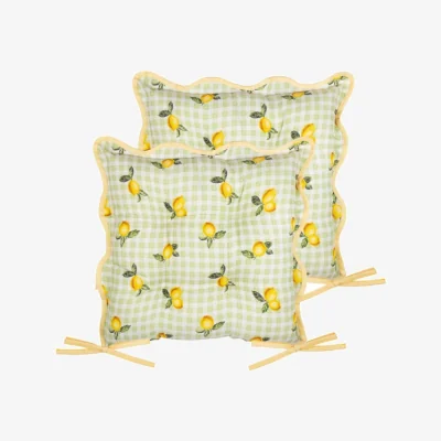 Dunelm Fruits Lemons Set of 2 Seat Pads
