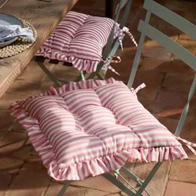 Dunelm Millie Ruffle Set of 2 Seat Pads
