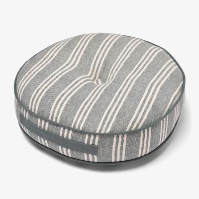 Dunelm Recycled Cotton Round Filled Seat Pad Blue