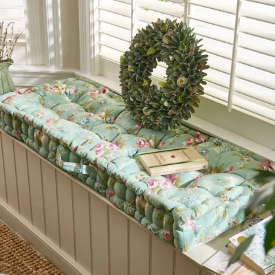 Dunelm Floral Rose Box Bench Pad